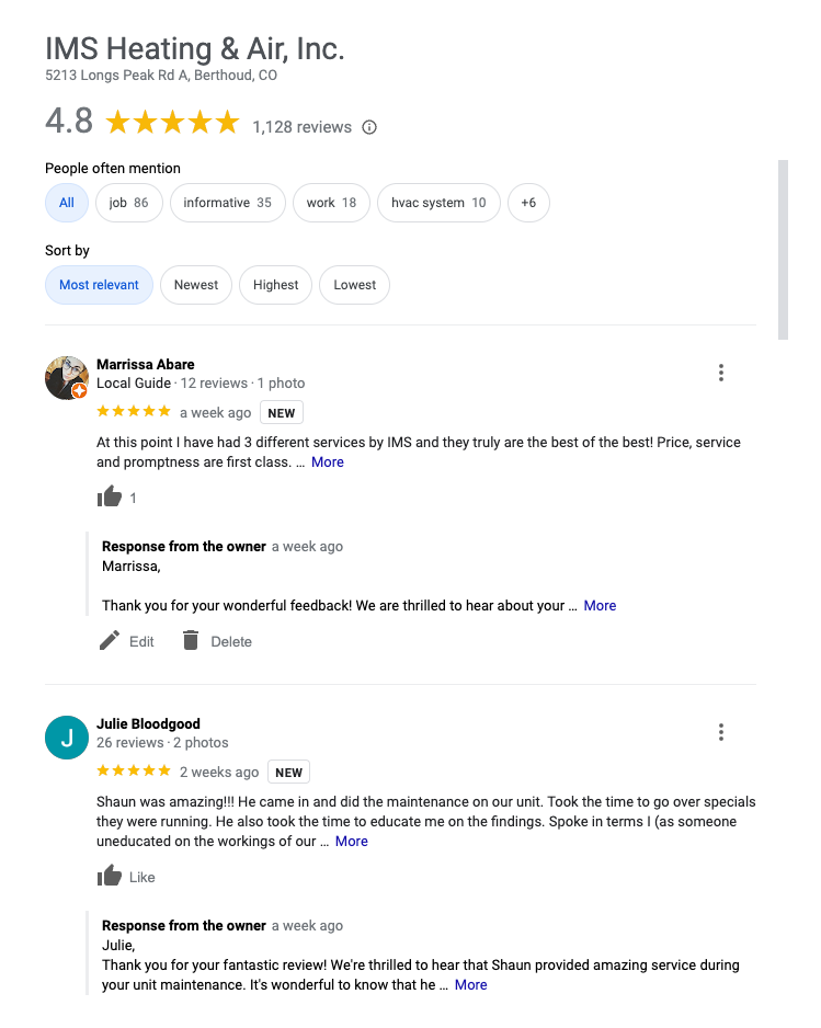 IMG google reviews