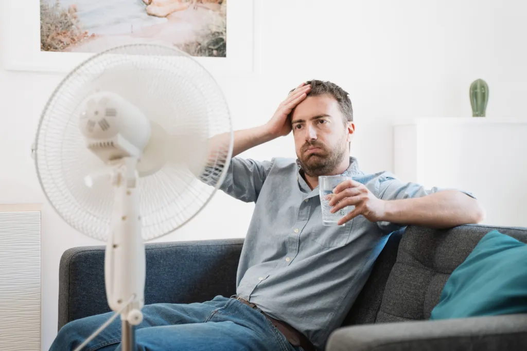 Men with headeche from Air conditioning